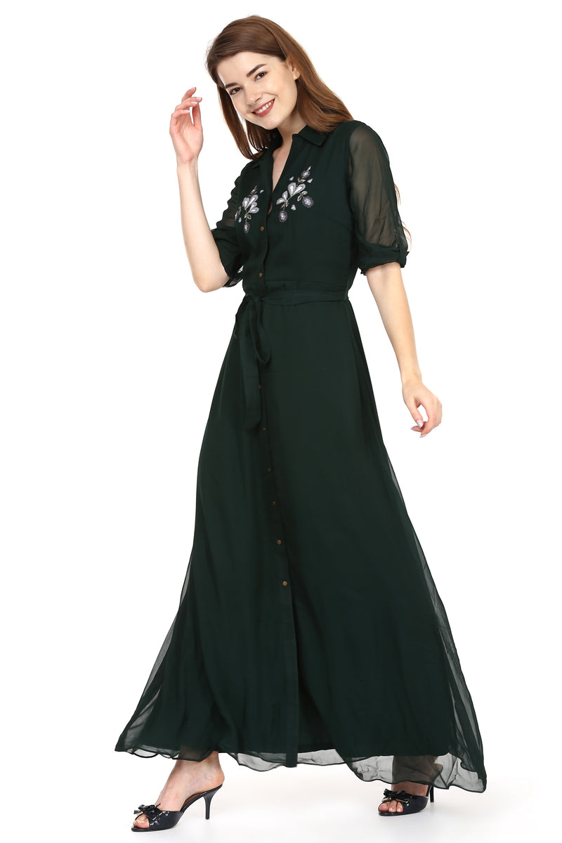 Emerald Shirt Dress - Sitch.shop