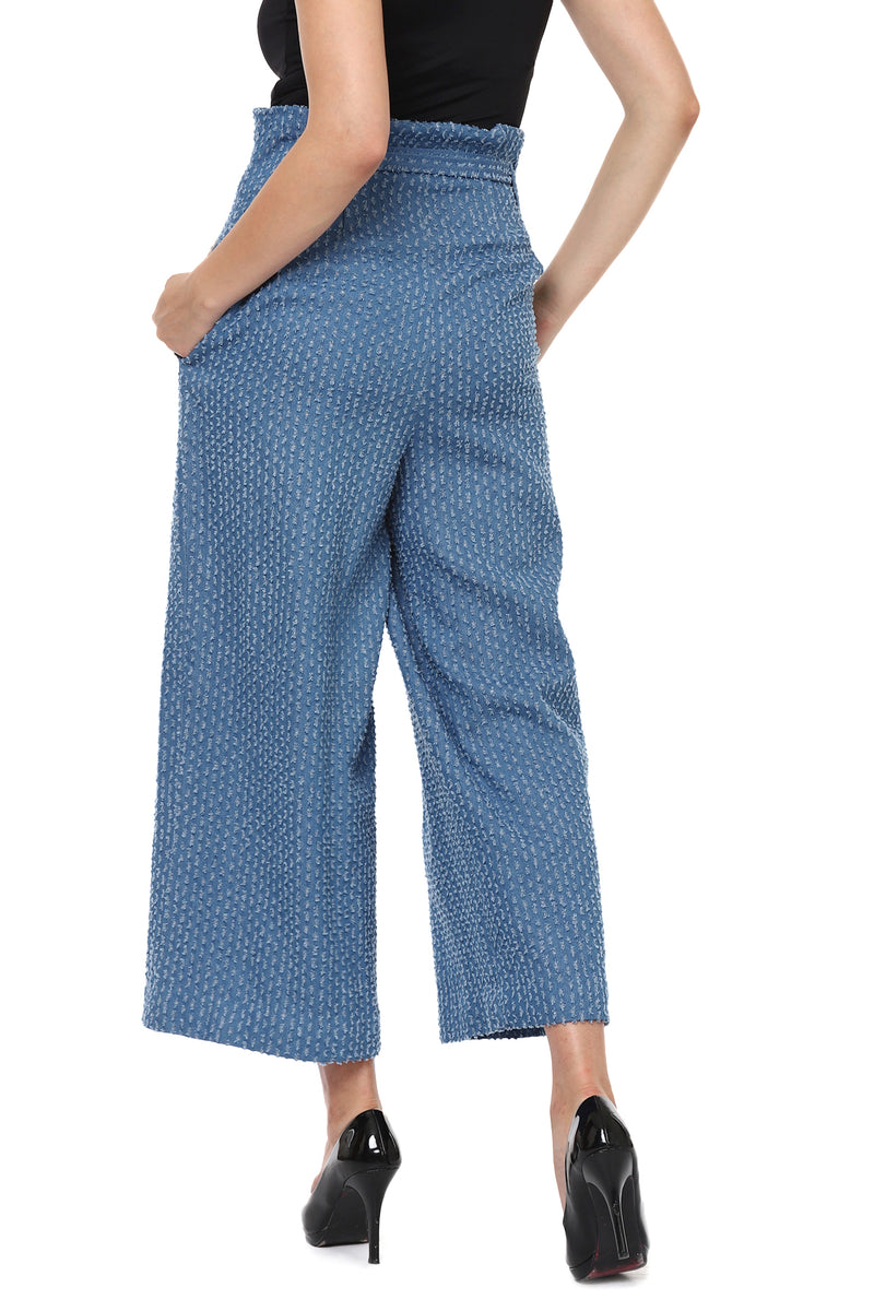 Denim Textured Pants - Sitch.shop