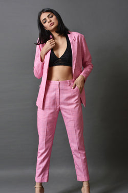Pink Check Blazer - Sitch.shop