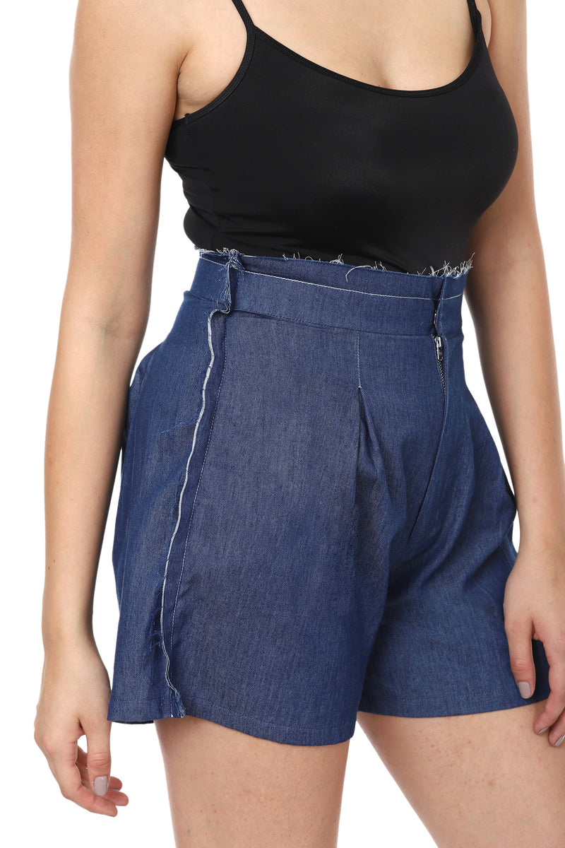 Dark Blue Denim Shorts - Sitch.shop