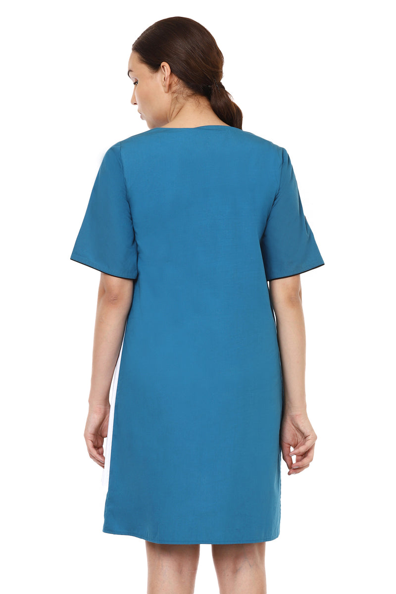 Blue Asymmetrical Dress - Sitch.shop