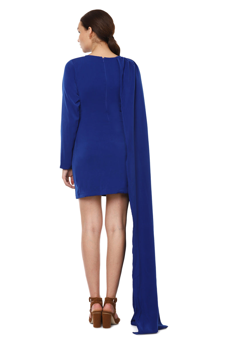 One Shoulder Blue Dress - Sitch.shop